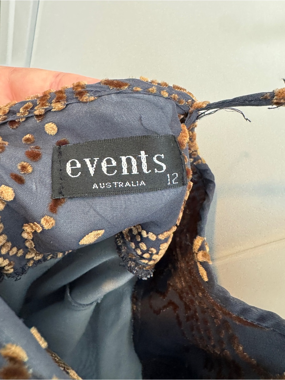 Vintage 90s ‘Events Australia’ Velvet Devoré Slip Dress - Picture 4 of 9